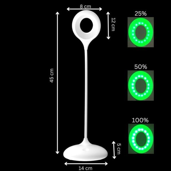 CHIRYO Light Therapy x3 Intensity Battery Powered Green 520nm Lamp Touch Operation White