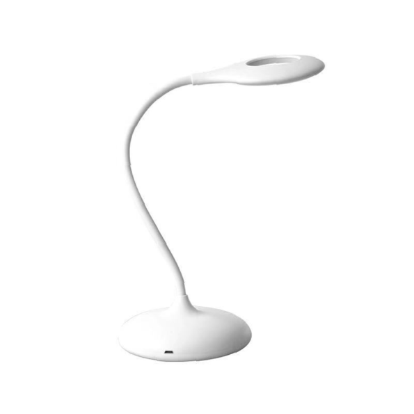 CHIRYO Light Therapy sunset amber premium healthy lamp 600nm Battery powered Lamp White gooseneck bent halfway