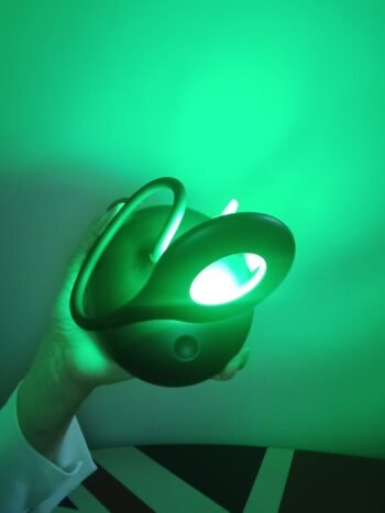 portable calm green lamp CHIRYOLightTherapy.com-Battery-Powered-Lamp-Green-520nm-Heathy-Light-x3-dimming-travel-friendly-gooseneck-lamp