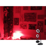 peaceful red Light rechargeable Lamp no blue light BATTERY POWERED LAMP DIMMING GOOSENECK black
