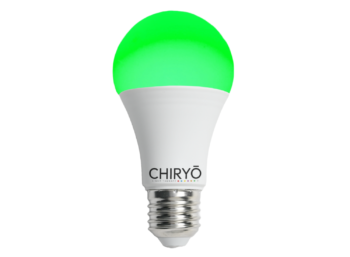 CHIRYO Light Therapy Calm Green 520nm E27 bulb lightbulb, Healthy Lighting for natural headache and migraine relief