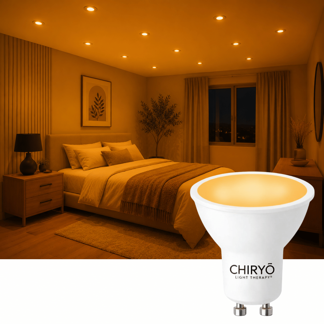 amber light gu10 3w block blue light chiryo light therapy