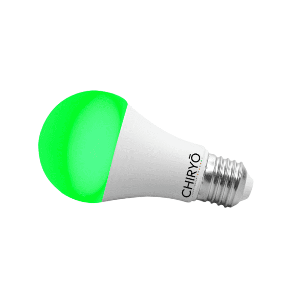 CHIRYO Light Therapy Calm Green 520nm E27 bulb lightbulb, Healthy Lighting for natural headache and migraine relief