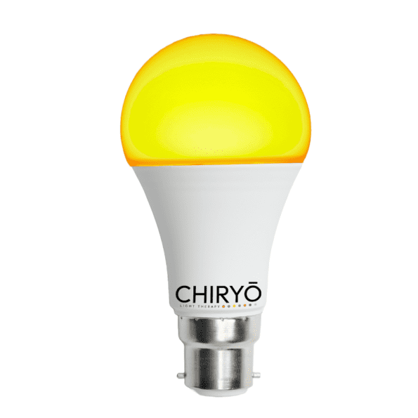 CHIRYO-Light-Therapy-SUNSET-Amber-600nm-Healthy-B22-candle-Light-bulb-100-No-Blue-Light-