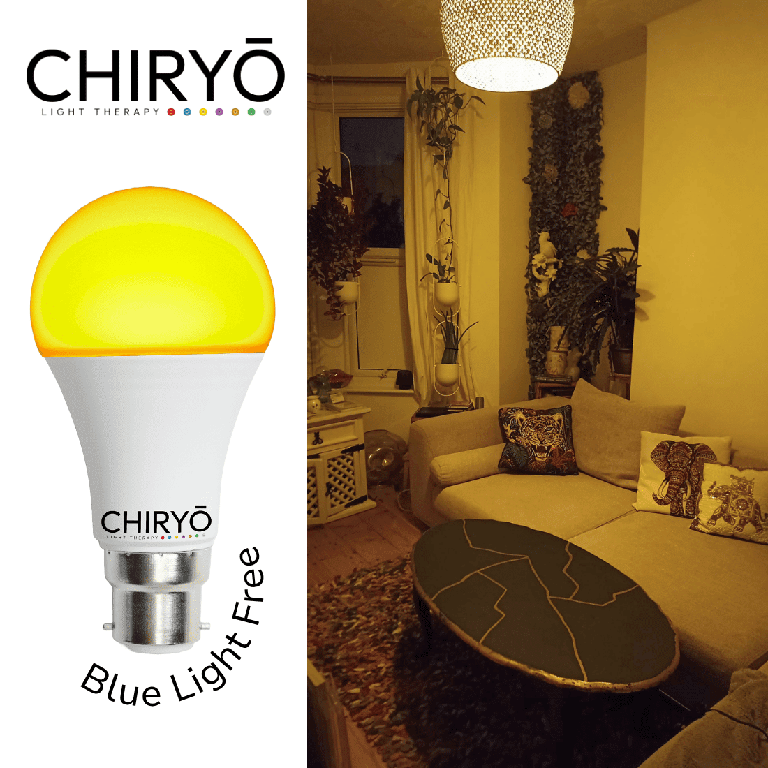 RELAX Sunset Amber B22 bayonet pin light bulb Blue Light Free sleep lighting 7W healthy Lighting CHIRYO LIGHT THERAPY (2)